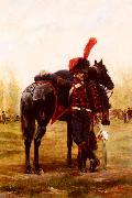 Edouard Detaille Artillerie a cheval de la Garde Imperiale oil painting reproduction